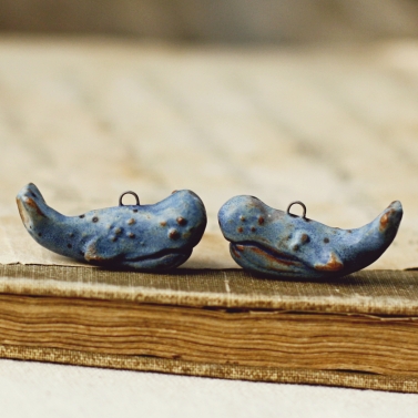 speckled blue whale charms 