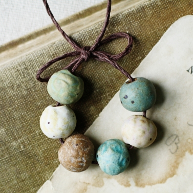rustic pebble beads 