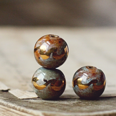 gold wave beads 