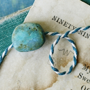beach stone focal bead 