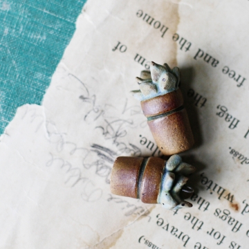 tiny potted succulent charms 