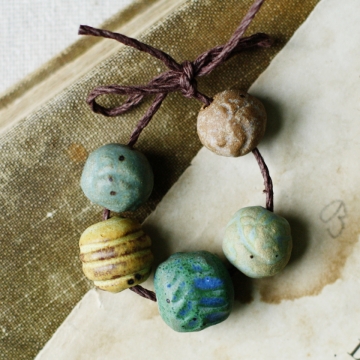 rustic and whimsical bead set 