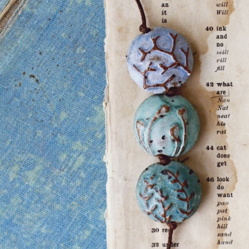 coral reef lentil beads 