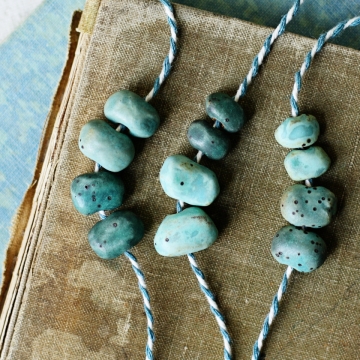 earring pair stone beads 