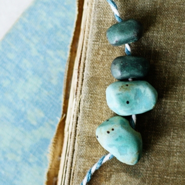earring pair stone beads 